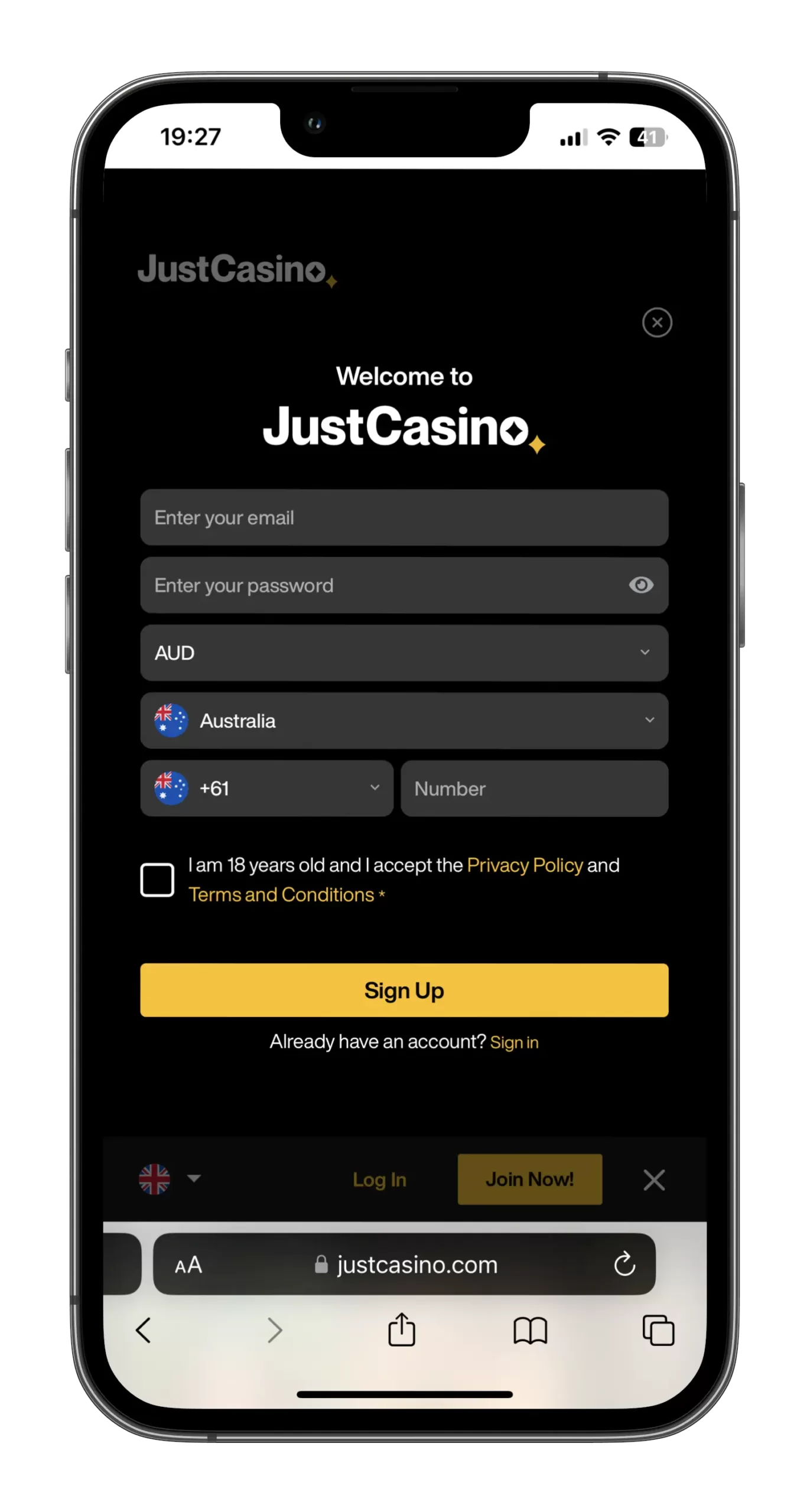 Sign Up
